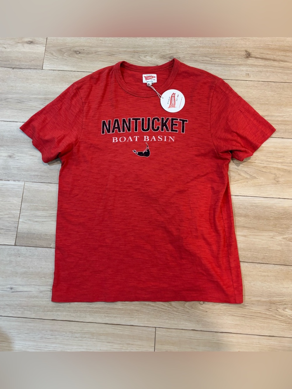 NWT Standard Rec T-Shirt Nantucket Boat Basin Size Men's M Medium Red Cotton
